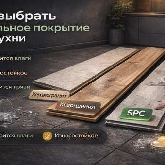 Изображение Как выбрать напольное покрытие для кухни