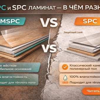 Изображение MSPC и SPC ламинат: в чём разница