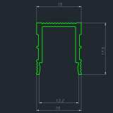 Декоративный стеновой профиль Pro Design 536 Черный №2