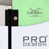 Декоративная рейка Pro Design 615 Черный анодированный