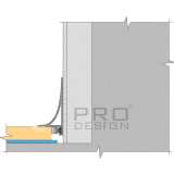 Щелевой плинтус Pro Design Corner L 584 Покраска по RAL №2