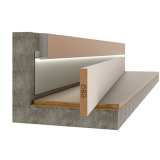 МДФ вставка в плинтус Pro Design до 120 мм (грунт под покраску) №5