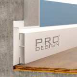 Вставка 1965 для плинтуса Pro Design 2,7 м.п. (12х70 мм) Белый муар №6