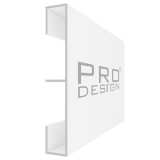 Вставка 1965 для плинтуса Pro Design 2,7 м.п. (12х70 мм) Белый муар