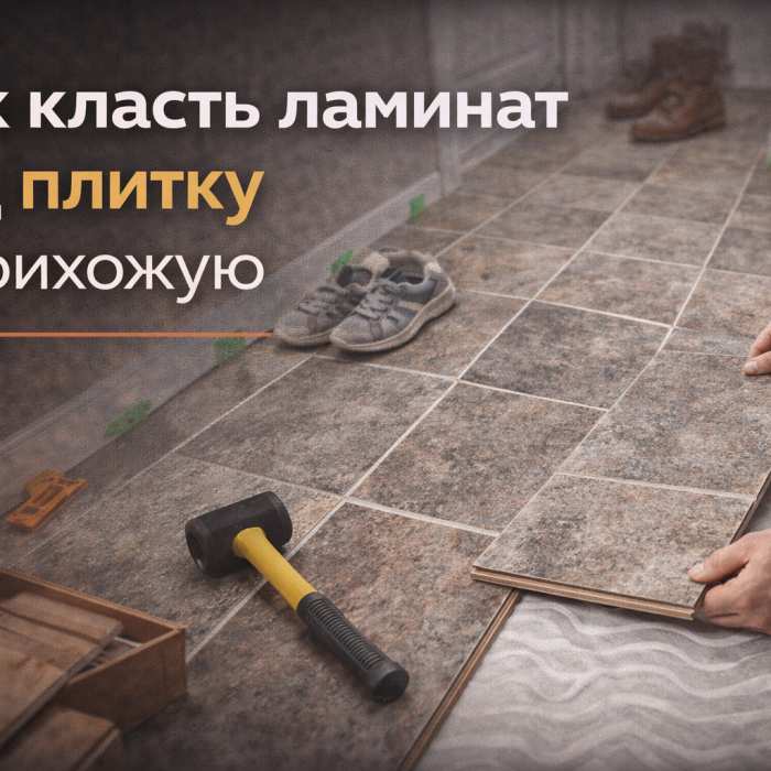 Как класть ламинат под плитку в прихожую.