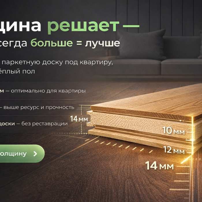 Толщина паркетной доски: какую выбрать