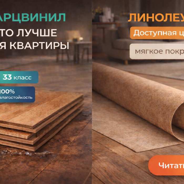 Кварцвинил или линолеум: что лучше для квартиры