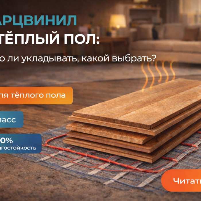 Кварцвинил на тёплый пол: можно ли, какой выбрать, укладка