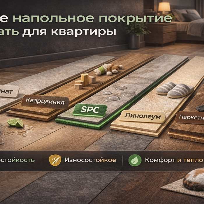 Какое напольное покрытие выбрать для квартиры