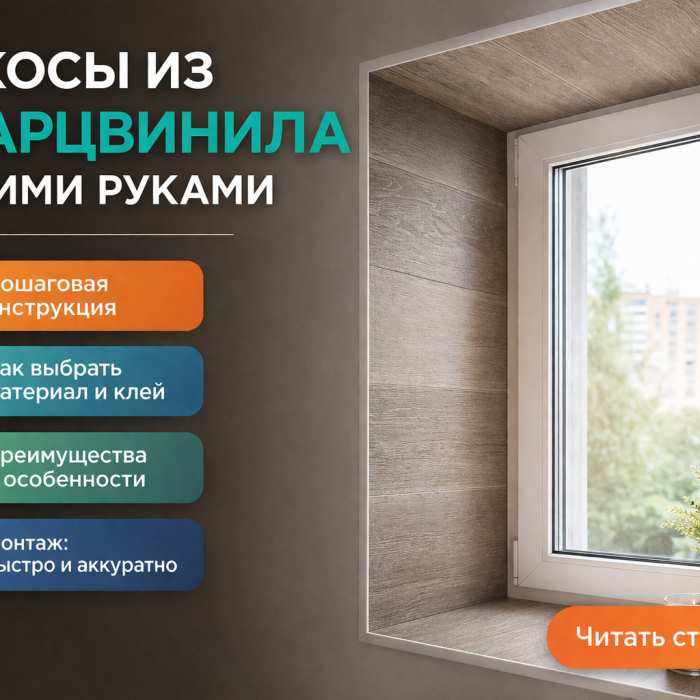 Откосы из кварцвинила своими руками