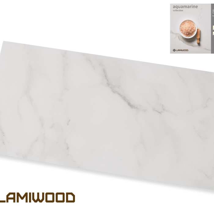 Кварцвиниловый SPC ламинат Lamiwood Aquamarine M-03 Мрамор Арабеско №2