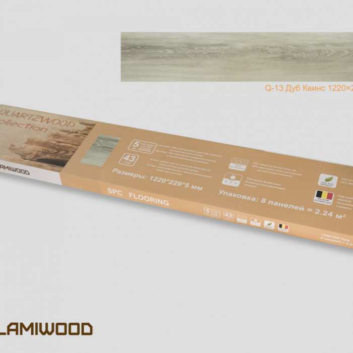 Кварцвиниловый SPC ламинат Lamiwood Quartzwood Q-13 Дуб Квинс №2