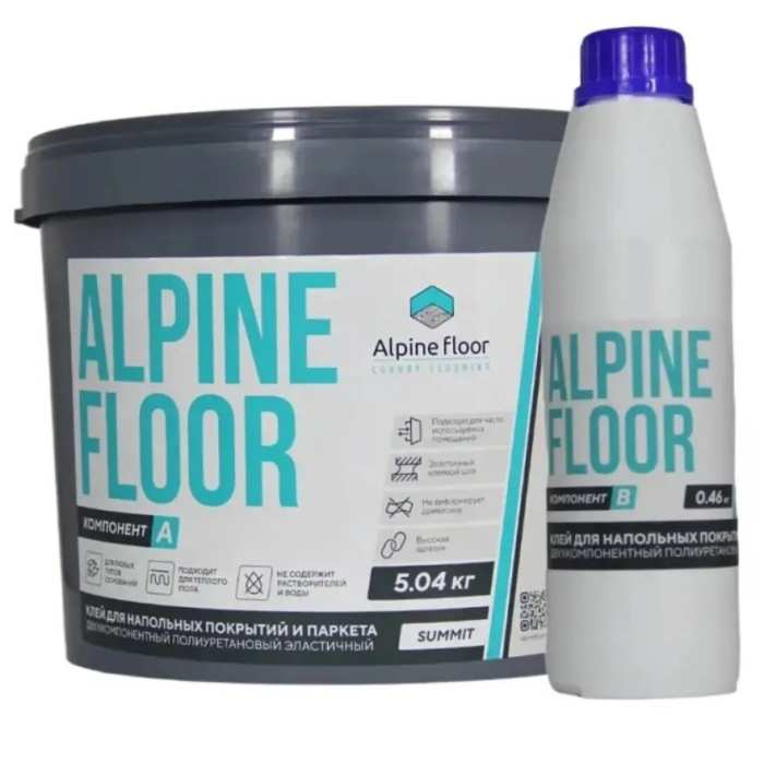 Изображение Двухкомпонентный полиуретановый клей Alpine Floor Профи Фикс 2К 0.46 кг Компонент В