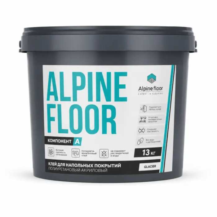 Изображение Однокомпонентный акриловый клей Alpine Floor Акрил Фикс Про 13 кг