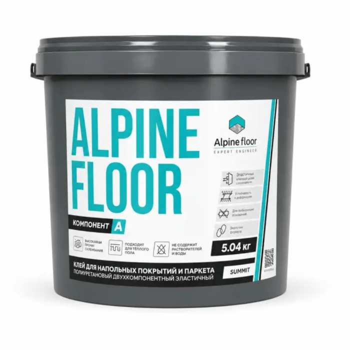 Изображение Двухкомпонентный полиуретановый клей Alpine Floor Профи Фикс 2К 5.04 кг Компонент A