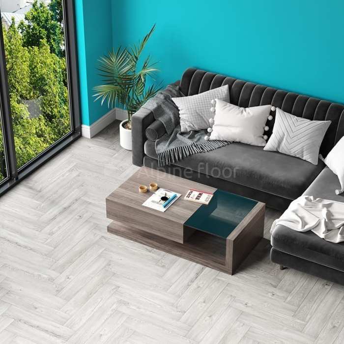 Кварцвиниловая плитка SPC Alpine Floor Parquet Light ECO 13-11 Снежный