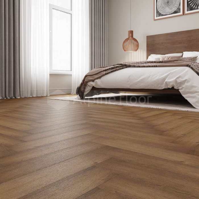 Кварцвиниловая плитка SPC Alpine Floor Parquet Light ECO 13-7 Дуб Насыщенный №4