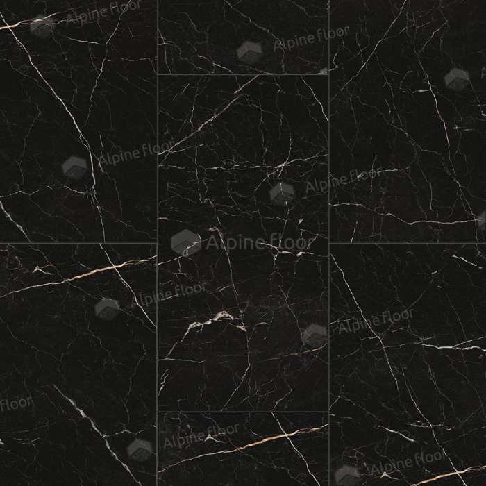 Каменно-полимерная плитка SPC Alpine Floor Stone Mineral Core ECO 4-27 Неро №2