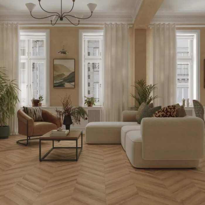 Каменно-полимерна SPC плитка Tulesna Art Chevron Mare 1011-3 №3