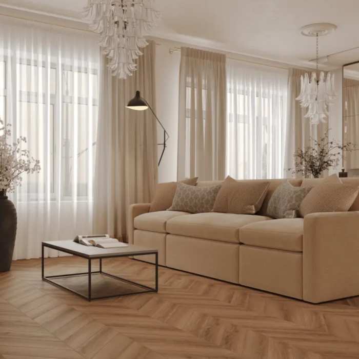 Каменно-полимерна SPC плитка Tulesna Art Chevron Unico 1011-5 №4