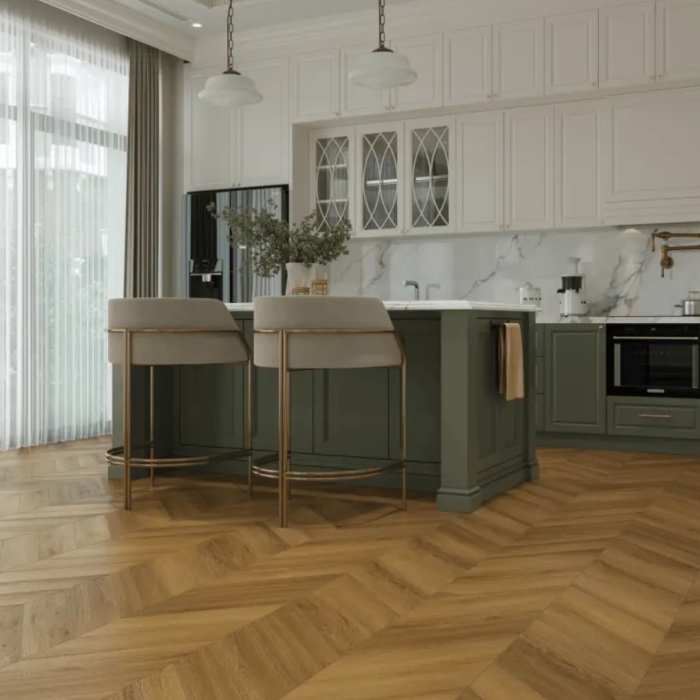 Каменно-полимерна SPC плитка Tulesna Art Chevron Fresco 1011-9 №3