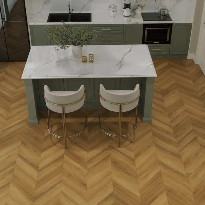 Каменно-полимерна SPC плитка Tulesna Art Chevron Fresco 1011-9 №4