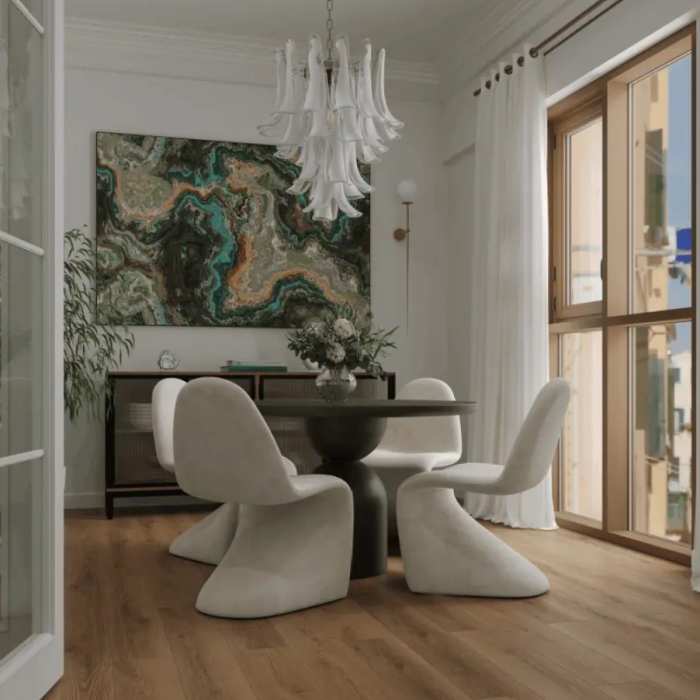 Каменно-полимерная плитка SPC Tulesna Hard 1044-8 Kaskad №4