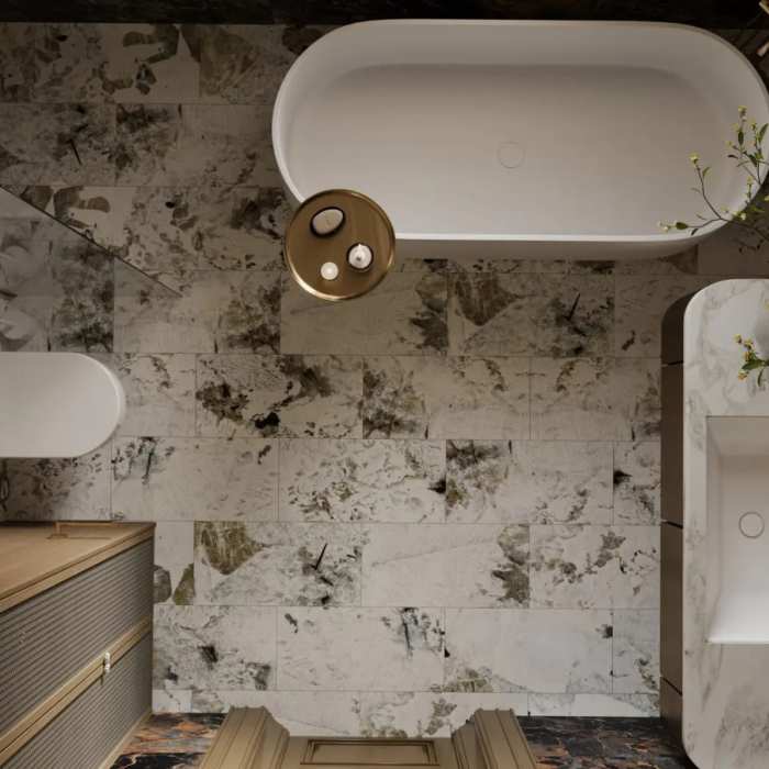 Каменно-полимерная SPC плитка Tulesna Stone Graviton 1009-11 №2