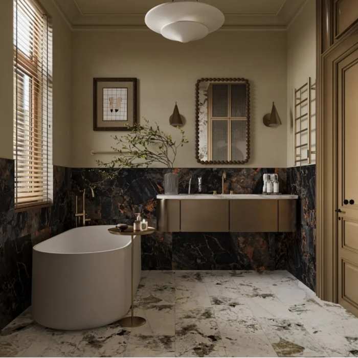 Каменно-полимерная SPC плитка Tulesna Stone Graviton 1009-11