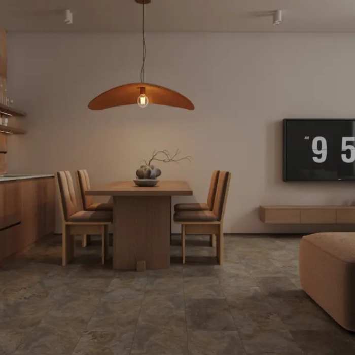 Каменно-полимерная SPC плитка Tulesna Stone Onyx Harbor 1009-4