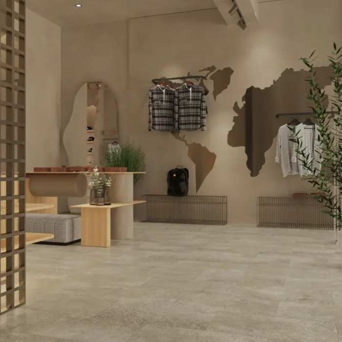 Каменно-полимерная SPC плитка Tulesna Stone Grayspace 1009-5 №3