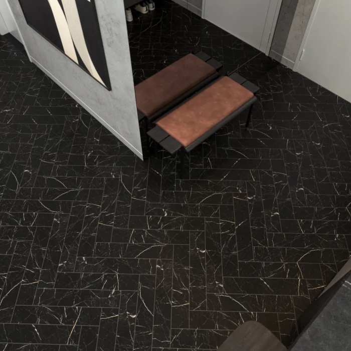 Каменно-полимерная плитка SPC Alpine Floor Адамант Паркет Неро ЕСО 31-11-R №3