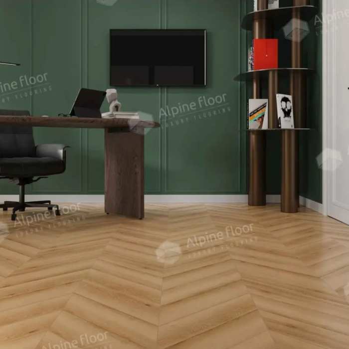 SPC ламинат Alpine Floor Chevrone Alpine ECO 18-19 МС Дуб Самерсет №3