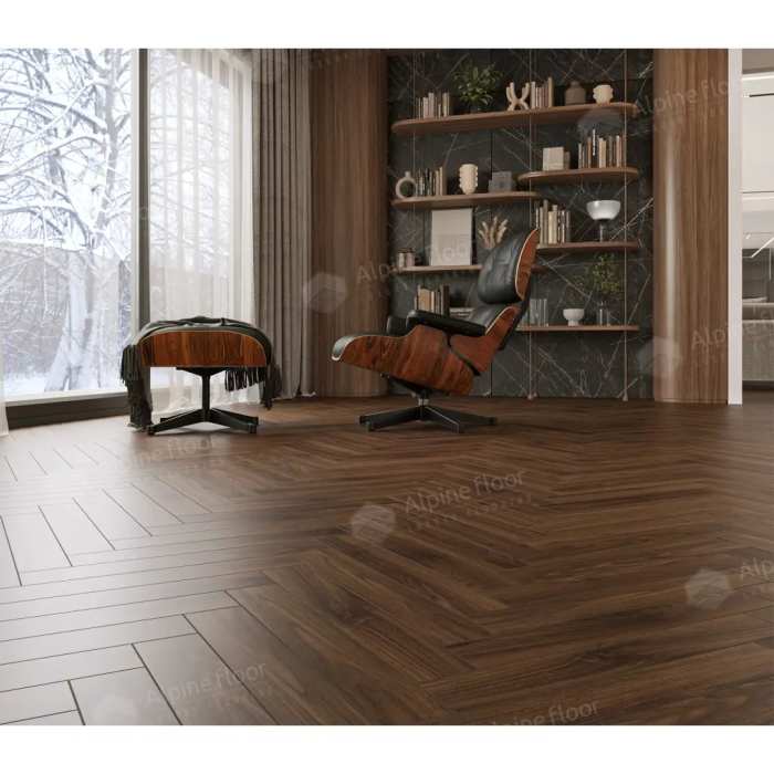 Ламинат Alpine Floor Herringbone 12 LF105-12 Орех Трентино №2
