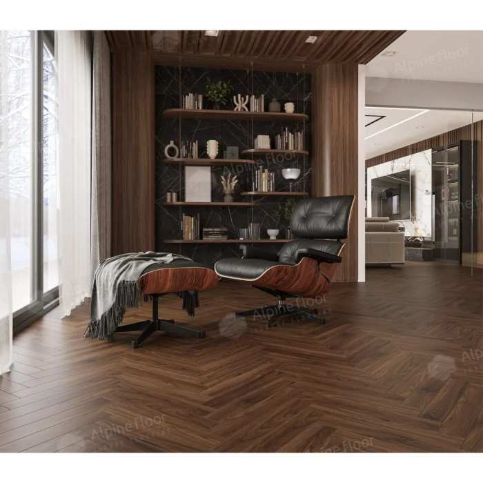 Ламинат Alpine Floor Herringbone 12 LF105-12 Орех Трентино №4