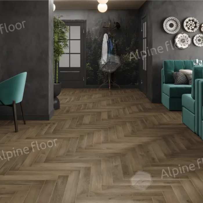 Ламинат Alpine Floor Herringbone 8 Pro Дуб Анжу LF102-11