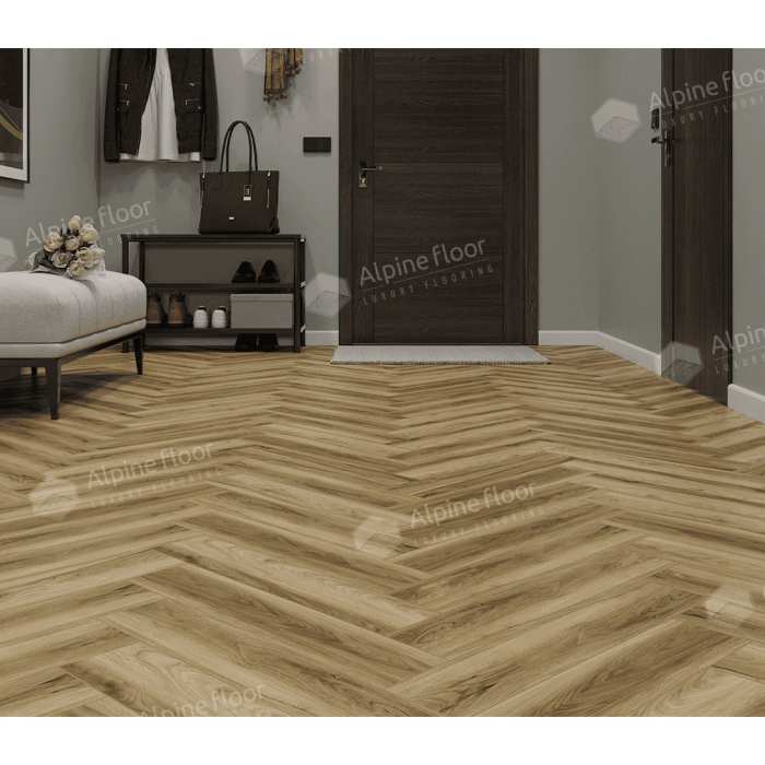 Каменно-полимерная плитка SPC Alpine Floor Nut ECO 22-6 МС Орех Акорн №3