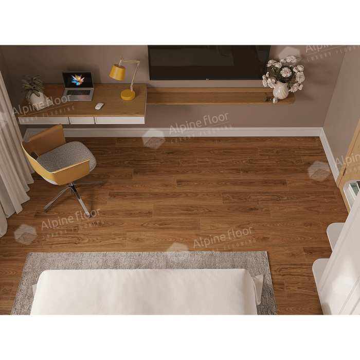 Каменно-полимерная плитка SPC Alpine Floor Nut ECO 22-2 МС Орех Маррон Классик №3