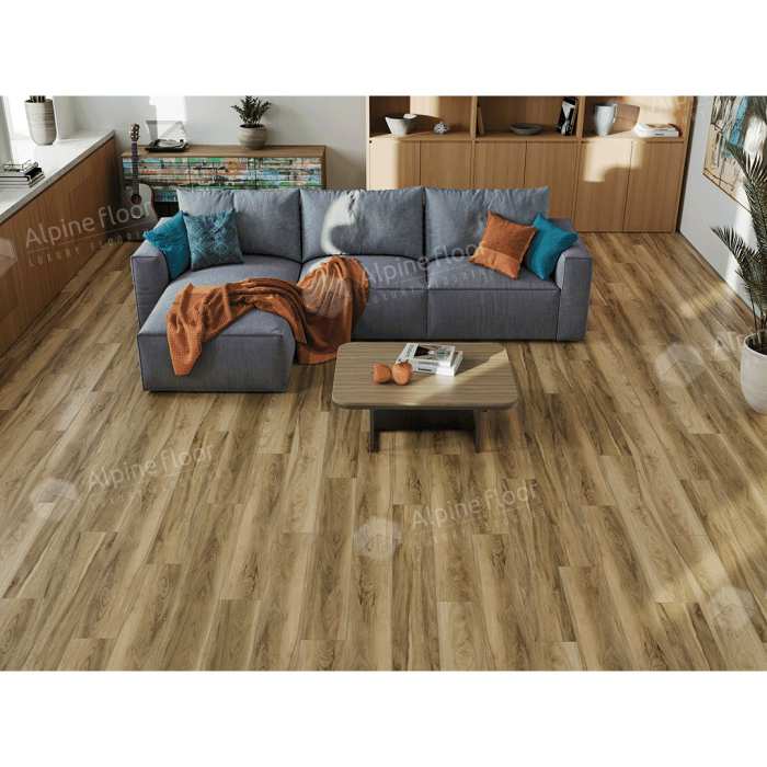 Каменно-полимерная плитка SPC Alpine Floor Nut ECO 22-3 МС Орех Ногал Классик №3
