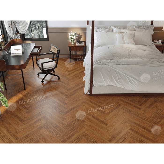 Каменно-полимерная плитка SPC Alpine Floor Nut ECO 22-5 МС Орех Нойер