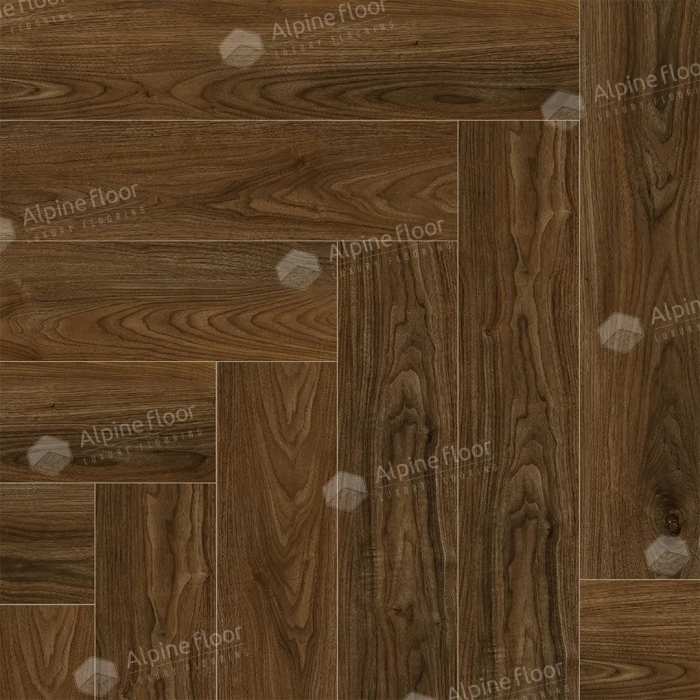 Каменно-полимерная плитка SPC Alpine Floor Nut ECO 22-4 МС Орех Кенари №2