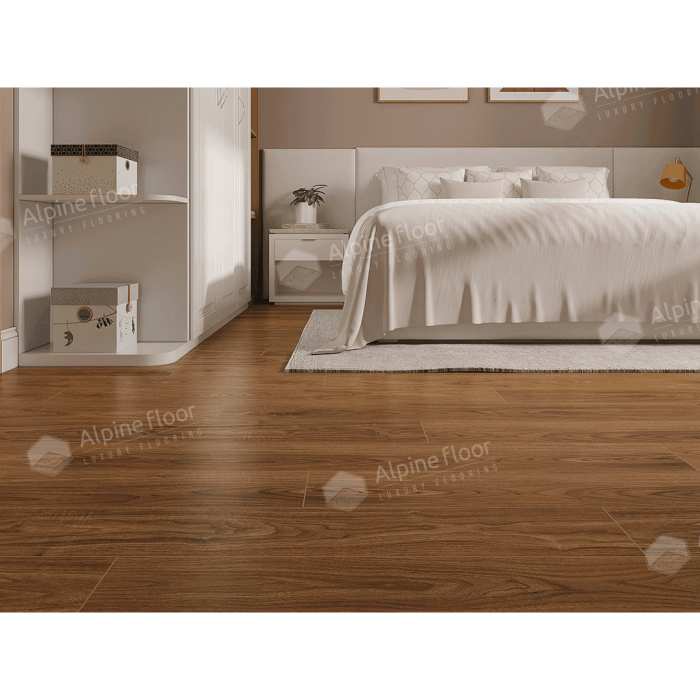 Каменно-полимерная плитка SPC Alpine Floor Nut ECO 22-2 МС Орех Маррон Классик №2