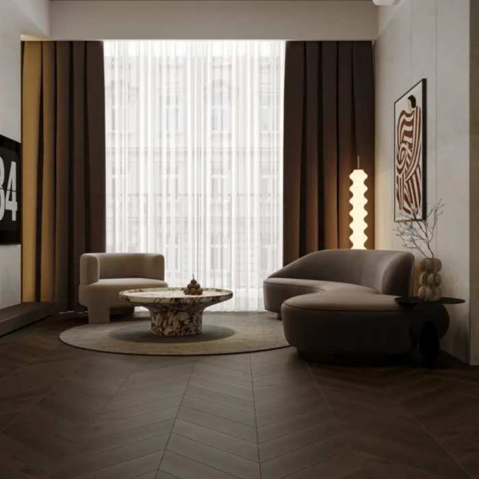Инженерный ламинат Alpine Floor Signature Obsidian Chevron LF703-11 Дуб Благородный Бордо №4