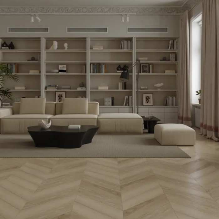 Инженерный ламинат Alpine Floor Signature Obsidian Chevron XL LF703-31 Дуб Ванильный