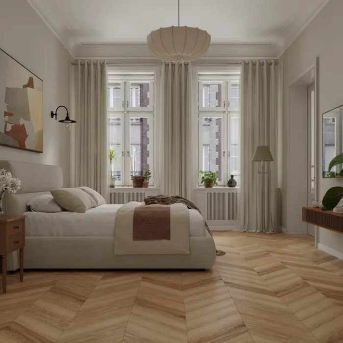 Инженерный ламинат Alpine Floor Signature Obsidian Chevron XL LF703-32 Дуб Жемчужный
