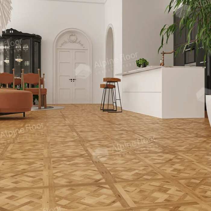 Каменно-полимерная SPC плитка Alpine Floor Parquet Sirocco ECO 25-2 Лувр №3