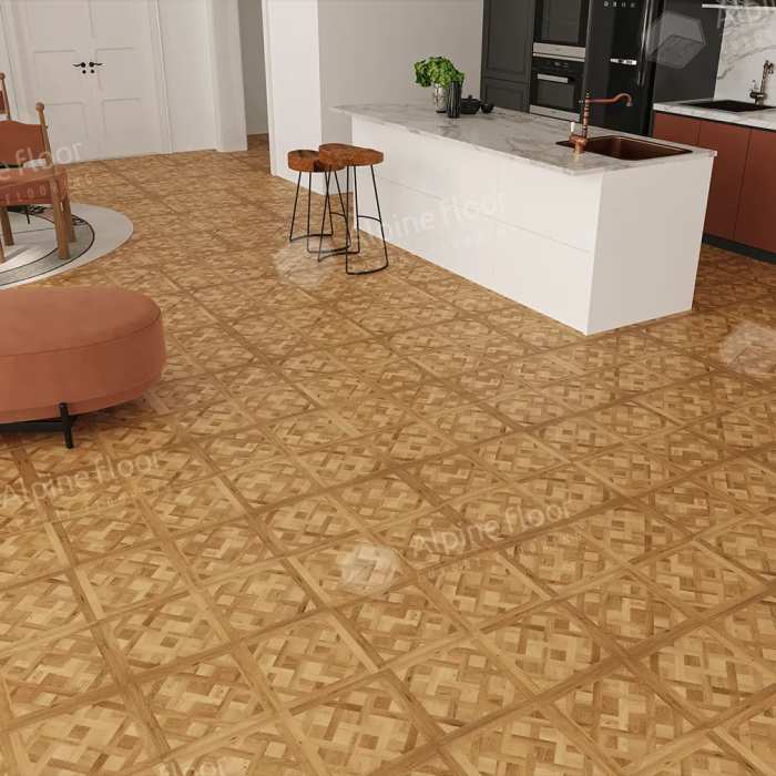 Каменно-полимерная SPC плитка Alpine Floor Parquet Sirocco ECO 25-2 Лувр №4