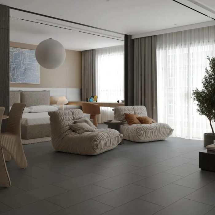 Ламинат Alpine Floor Stone Mood LF402-04 Серый Бетон