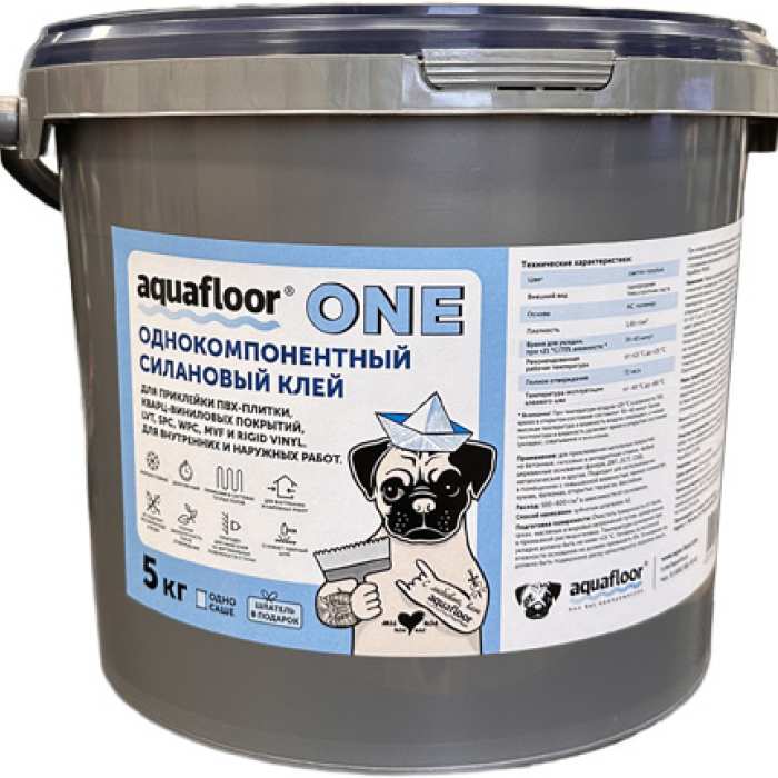 Изображение Однокомпонентный силановый клей Aquafloor One 5 кг