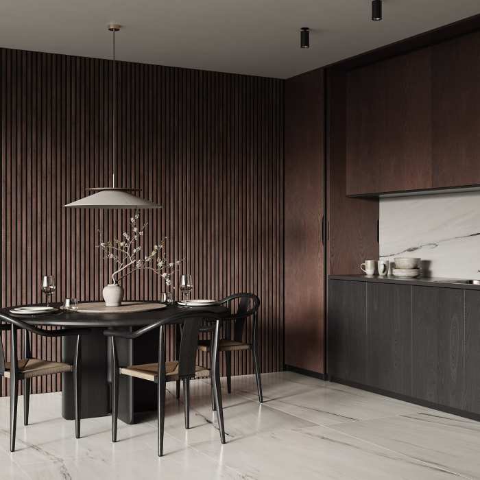Акустическая панель Artiva FLEX Дуб Муссон 1200×600 мм рейка 25х6 мм №2